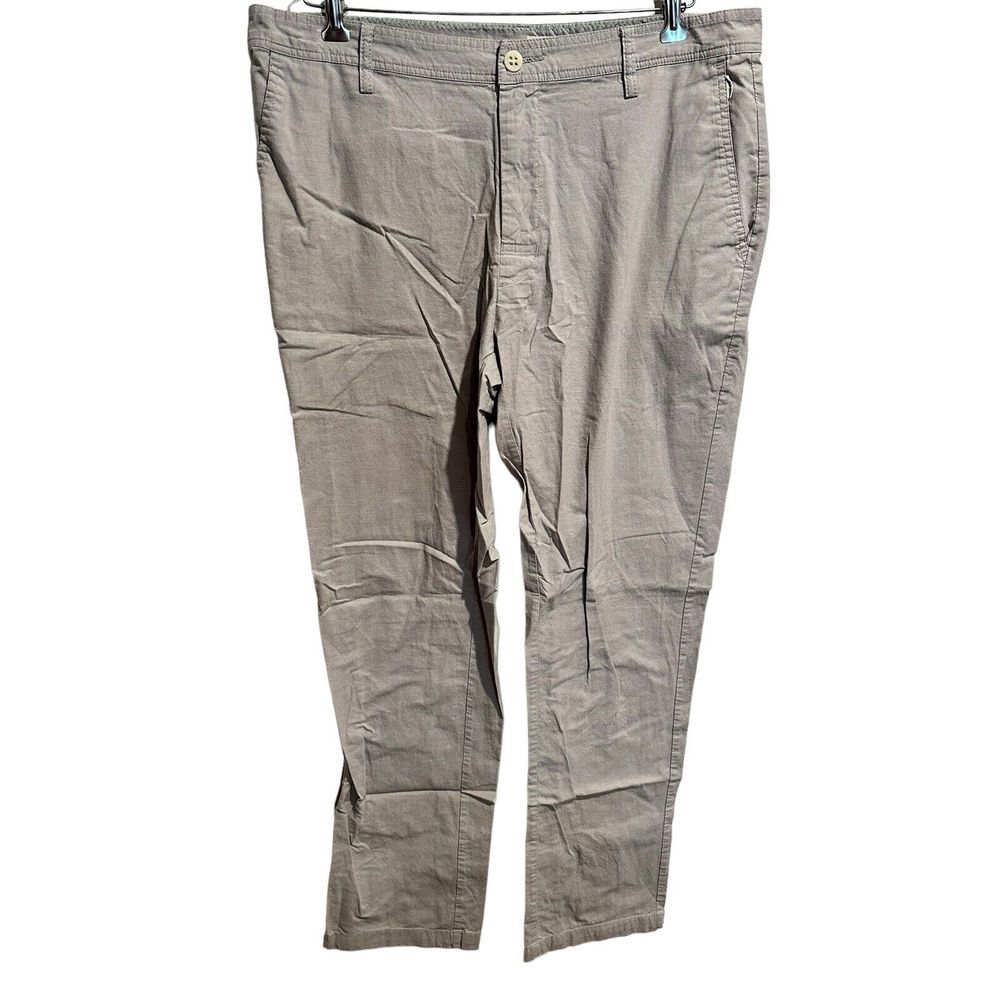 Linksoul Chino Pant Mens 36 Lightweight 5‎ Pocket 38x32 Light Gray